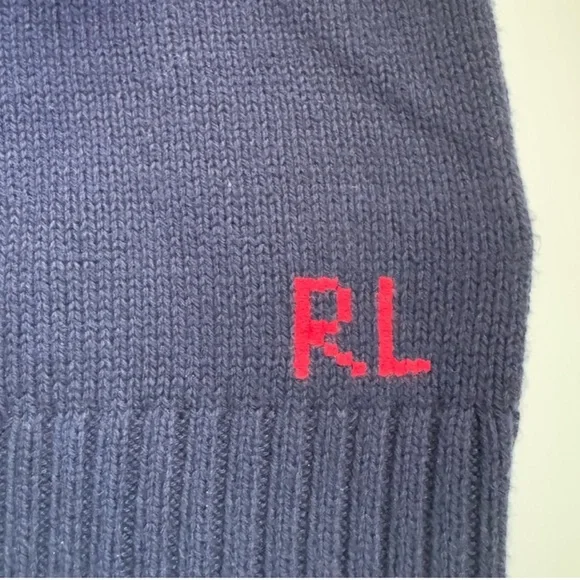 Polo by Ralph Lauren Navy Sweater with Bear Design - Picture 5 of 7